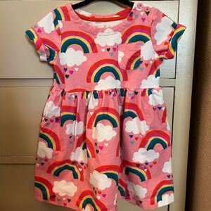 Mini Boden Pink Rainbow and Cloud Dress